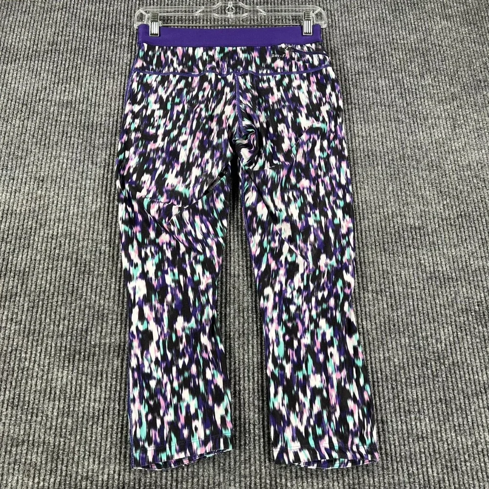 Nike Leggings Womens Small Purple Active Casual Dri Fit Gym Run Lift Yoga
